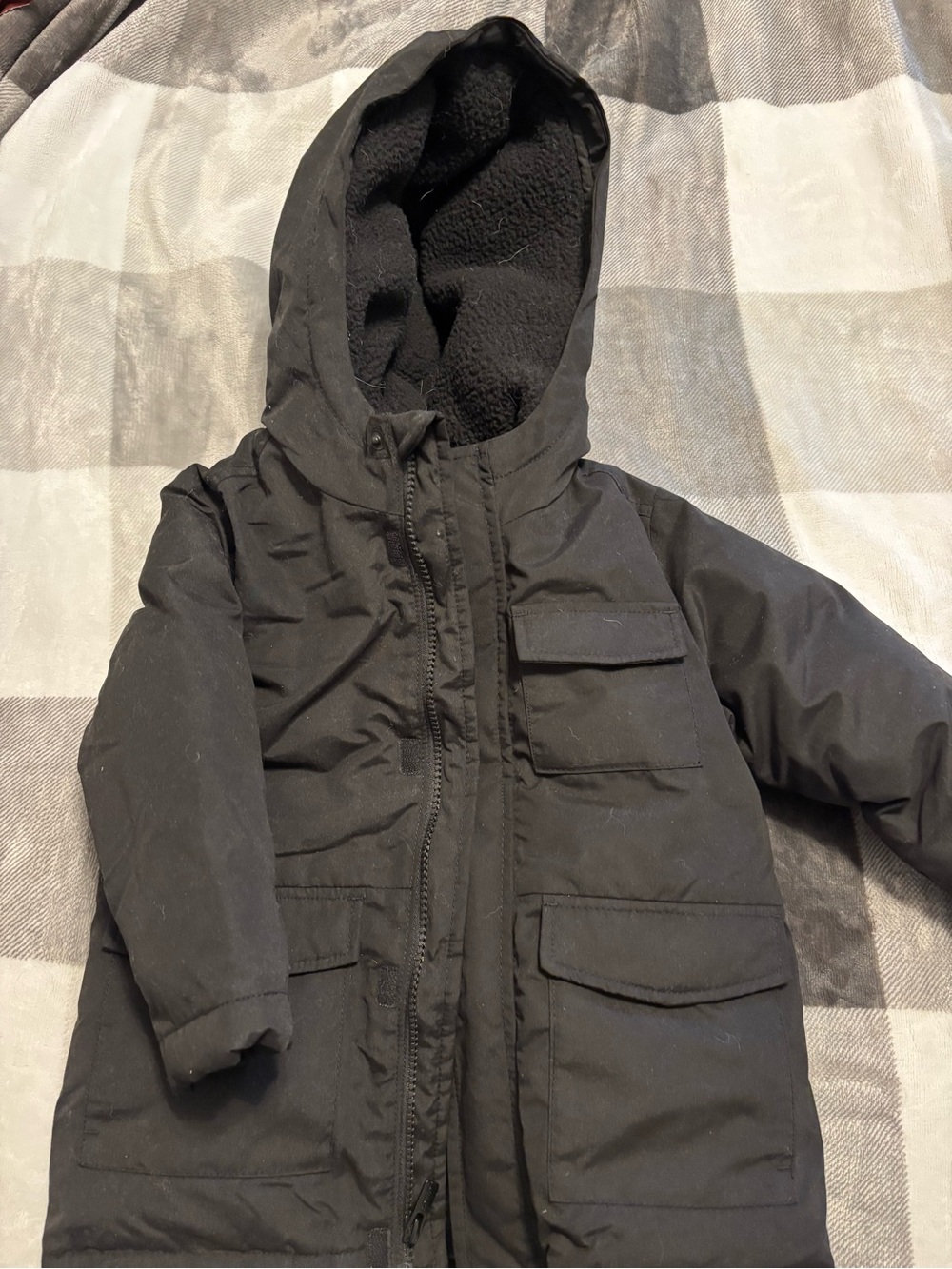 Old Navy Black Toddler Winter Jacket with Hood
